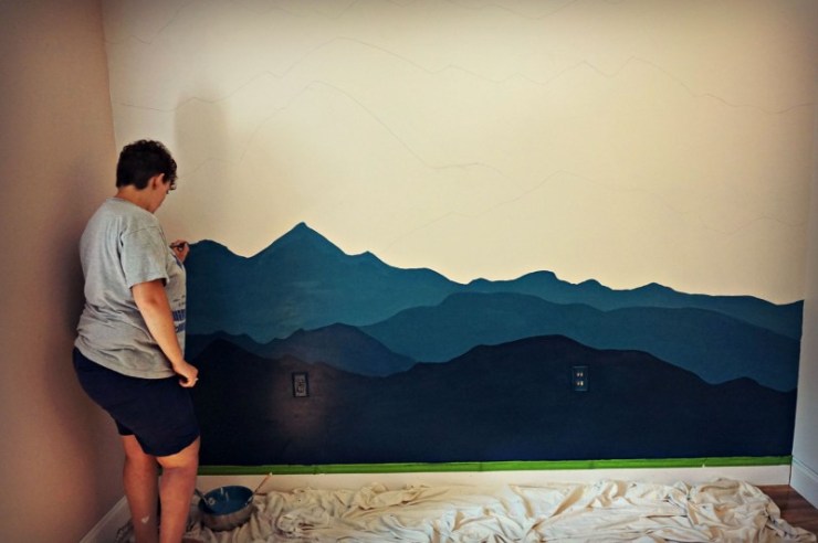 mountain mural